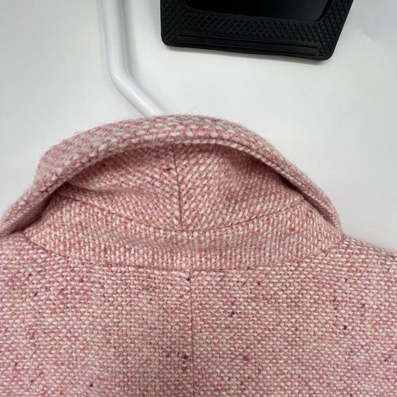 Talbots Womens Tweed Blazer Jacket Size 24W Pink Wool Blend Two Button Office - Picture 11 of 13